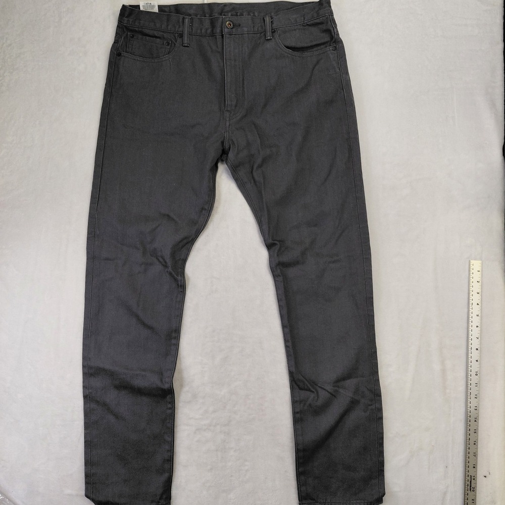 Levis Calder Jeans Mens 38x34 Charcoal Gray 100% Cotton Straight Leg Denim Pants
